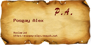 Posgay Alex névjegykártya